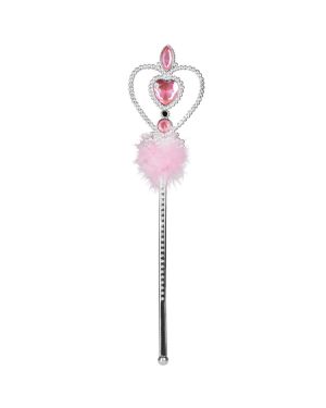 Pink Marabou Trim Wand with Gems