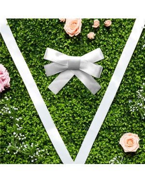 White Wedding Car Ribbon &amp; Bows Kit - 9m