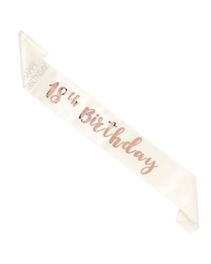 Rose Gold 18th Birthday Sash