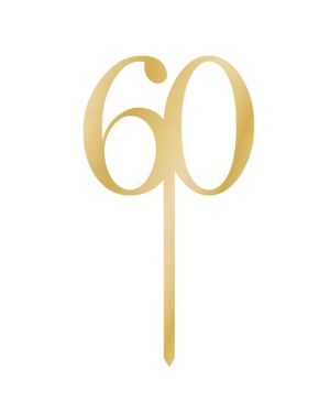 Sparkling Celebration 60th Cake Topper