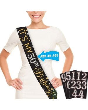 Sparkling Celebration Add an Age Foil Sash