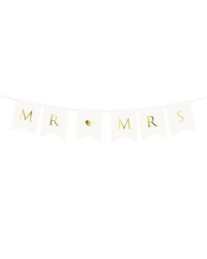 White Mr &amp; Mrs Bunting - 85cm