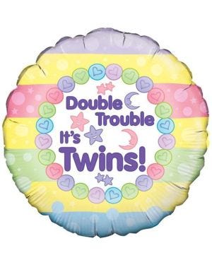 Twins Double Trouble Foil Balloon - 18&quot;