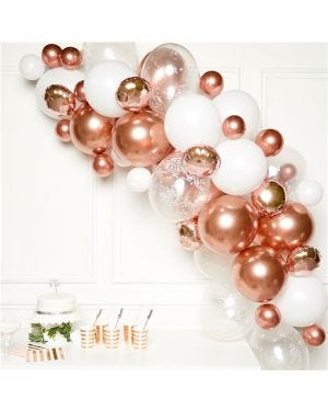 Rose Gold Balloon Arch Garland - 66 Balloons