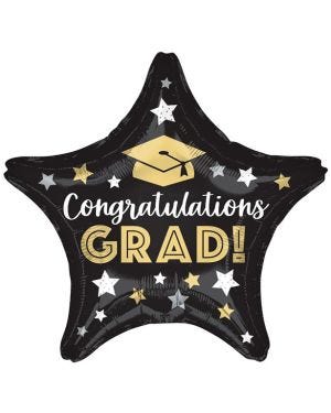 Congratulations Grad Star Foil Balloon - 18&quot;
