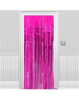 Bright Pink Foil Curtain - 2.4m