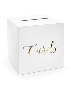 Gold Cards Wedding Post Box