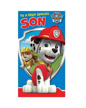 Paw Patrol Son Birthday Card