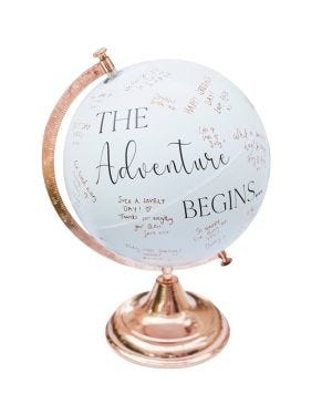 Botanical Wedding Globe Guest Book