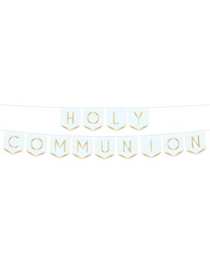 Blue Botanical &#039;Holy Communion&#039; Paper Banner - 2.5m