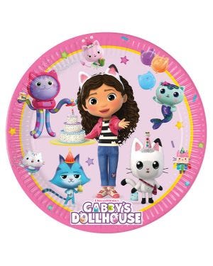 Gabby&#039;s Dollhouse Paper Party Plates - 23cm (8pk)