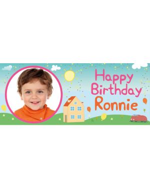 Pink Pig Personalised Banner