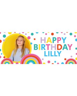Rainbow Party Personalised Banner