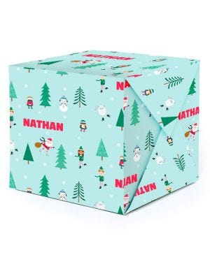 Festive Friends Personalised Wrapping Paper - 62 x 100cm Sheet