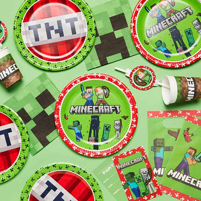 Minecraft paper plates