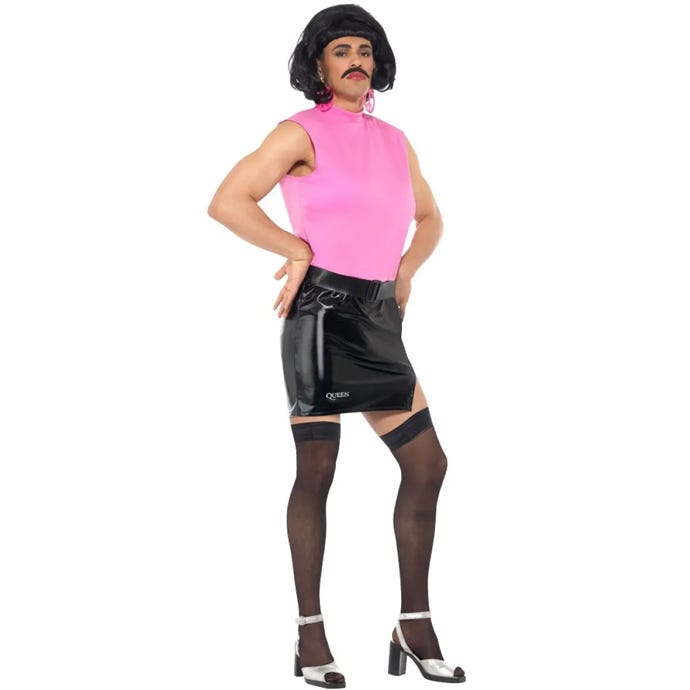 Man dressed as Freddie Mercury in Break Free music video
