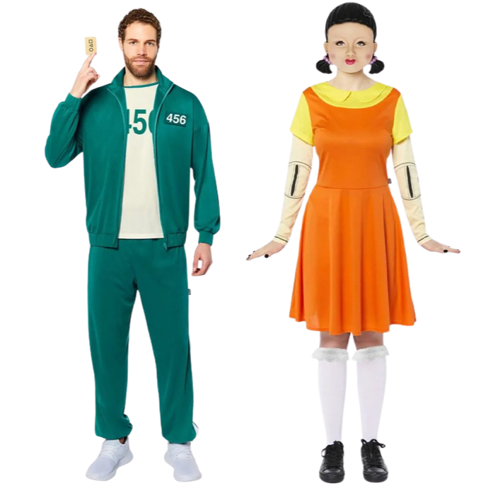 squid game contestant and the squid game doll