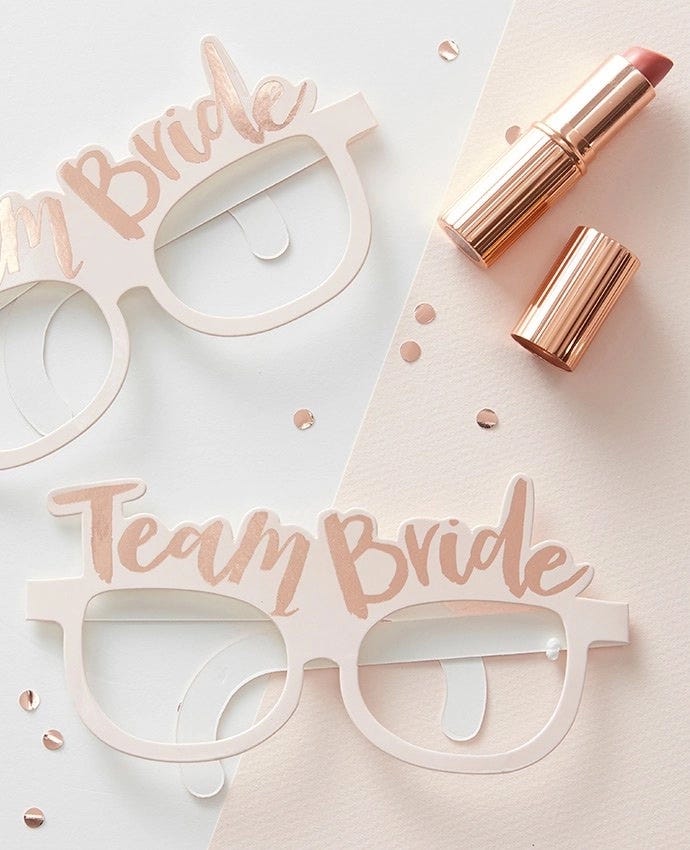 Team Bride hen party glasses